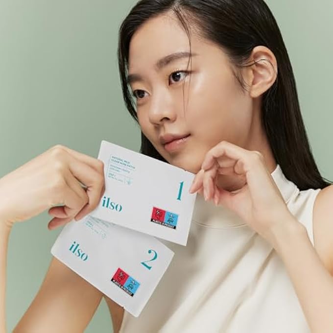 ilso NATURAL MILD CLEAR NOSE PATCH/BLACKHEAD REMOVER FOR NOSE/TARGETS PORES & PIMPLES/FACIAL SKIN CARE/DERMATOLOGIST APPROVED/KOREAN SKIN CARE TO ABSORB ACNE NOSE GUNK (5 PCS) - Image 3